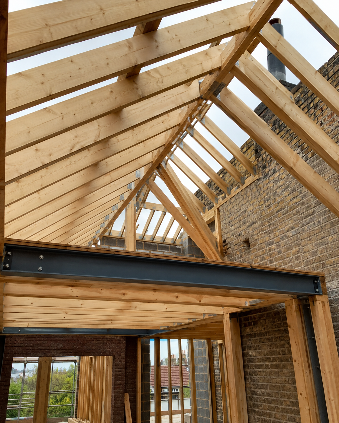 Timber roof frame